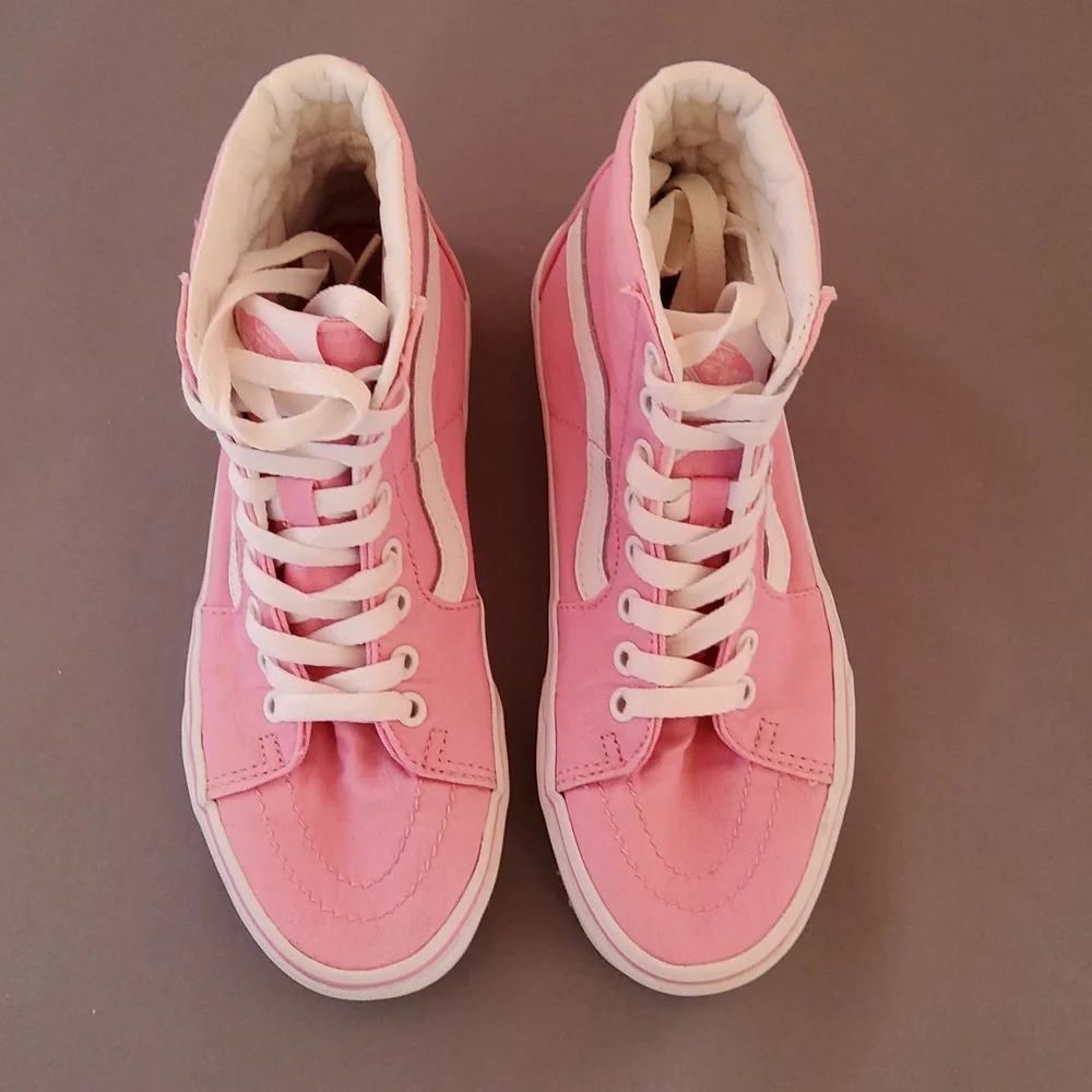 Vans hi-top unisex pink canvas sneakers - Picture 1 of 5